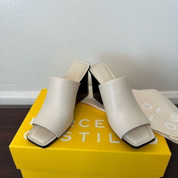 Mercedes Castillo leather upper& lining wedge sandal Brazilialuxe brand size 6,5 - Picture 6 of 15